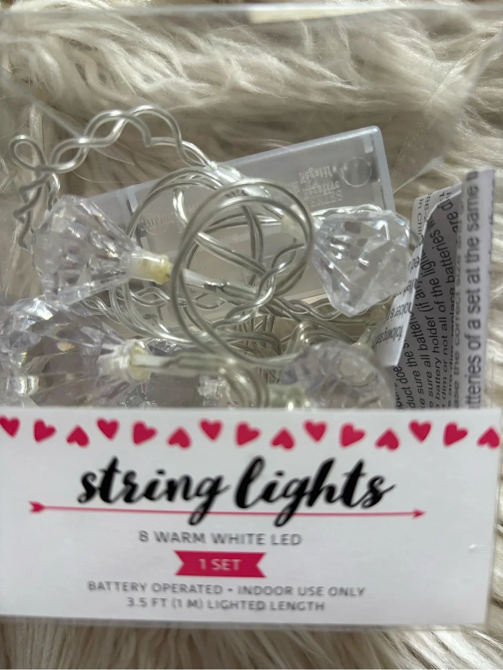 New Target String Lights 8 Warm White LED Indoor Light 2 Pack Sets NIB Diamond